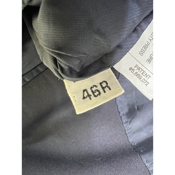 Hart Schaffner Marx Gold Trumpeter Blazer Men's 46R Navy Blue 2 Button Wool - Picture 9 of 16